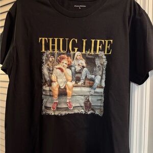 Black Thug Life Graphic T-Shirt